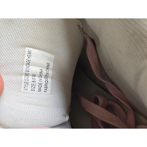 YRU Shoes Size 8 QOZMO White/Pink Hearts Slayr Hi Platform Sneakers Rave Club - Picture 7 of 8